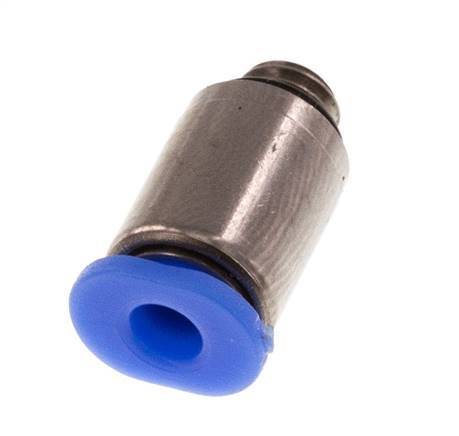 3mm x M 5 Steckverschraubung mit Außengewinde Messing/POM NBR Innensechskant Kompaktbauweise [5 Stück]