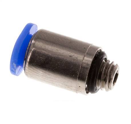 3mm x M 5 Steckverschraubung mit Außengewinde Messing/POM NBR Innensechskant Kompaktbauweise [5 Stück]