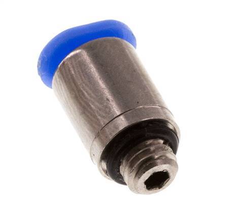 3mm x M 5 Steckverschraubung mit Außengewinde Messing/POM NBR Innensechskant Kompaktbauweise [5 Stück]