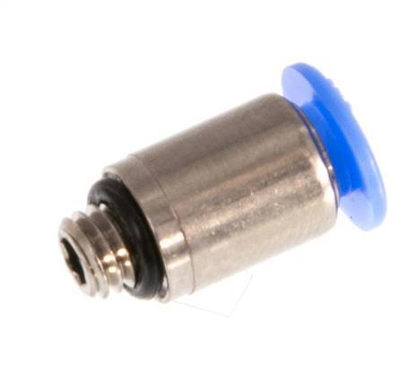 4mm x M 5 Steckverschraubung mit Außengewinde Messing/POM NBR Innensechskant Kompaktbauweise [5 Stück]