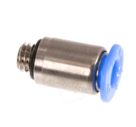 4mm x M 5 Steckverschraubung mit Außengewinde Messing/POM NBR Innensechskant Kompaktbauweise [5 Stück]