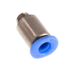 4mm x M 5 Steckverschraubung mit Außengewinde Messing/POM NBR Innensechskant Kompaktbauweise [5 Stück]