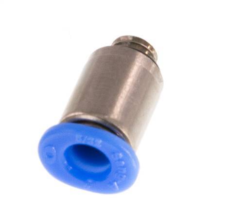 4mm x M 5 Steckverschraubung mit Außengewinde Messing/POM NBR Innensechskant Kompaktbauweise [5 Stück]