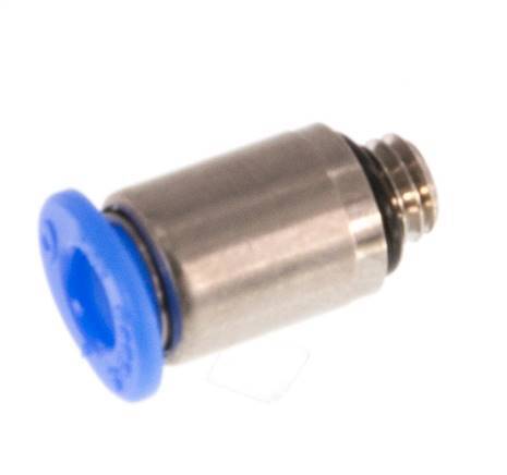 4mm x M 5 Steckverschraubung mit Außengewinde Messing/POM NBR Innensechskant Kompaktbauweise [5 Stück]