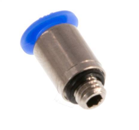 4mm x M 5 Steckverschraubung mit Außengewinde Messing/POM NBR Innensechskant Kompaktbauweise [5 Stück]
