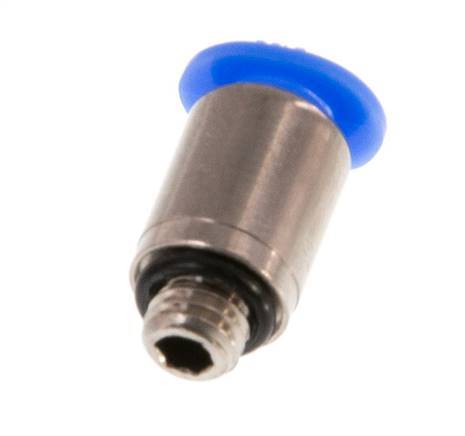 4mm x M 5 Steckverschraubung mit Außengewinde Messing/POM NBR Innensechskant Kompaktbauweise [5 Stück]