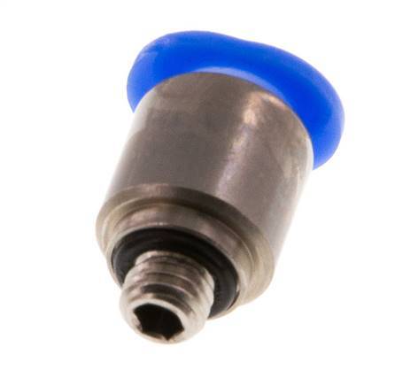 6mm x M 5 Steckverschraubung mit Außengewinde Messing/POM NBR Innensechskant Kompaktbauweise [5 Stück]