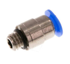 4mm x M 6 Steckverschraubung mit Außengewinde Messing/POM NBR Innensechskant Kompaktbauweise [2 Stück]