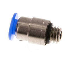 4mm x M 6 Steckverschraubung mit Außengewinde Messing/POM NBR Innensechskant Kompaktbauweise [2 Stück]