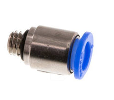 6mm x M 6 Steckverschraubung mit Außengewinde Messing/POM NBR Innensechskant Kompaktbauweise [2 Stück]