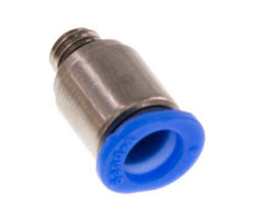 6mm x M 6 Steckverschraubung mit Außengewinde Messing/POM NBR Innensechskant Kompaktbauweise [2 Stück]