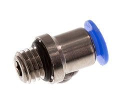 4mm x M 7 Steckverschraubung mit Außengewinde Messing/POM NBR Innensechskant Kompaktbauweise [5 Stück]