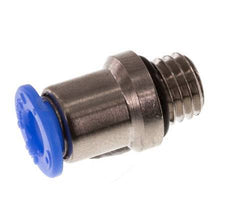 4mm x M 7 Steckverschraubung mit Außengewinde Messing/POM NBR Innensechskant Kompaktbauweise [5 Stück]