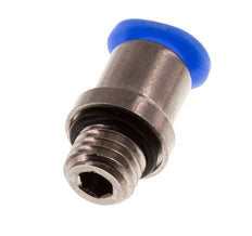 4mm x M 7 Steckverschraubung mit Außengewinde Messing/POM NBR Innensechskant Kompaktbauweise [5 Stück]