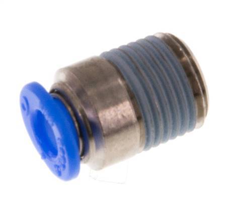 4mm x R1/8'' Steckverschraubung mit Außengewinde Messing/POM NBR Innensechskant Kompaktbauweise [5 Stück]