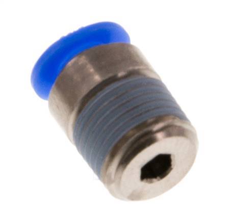 4mm x R1/8'' Steckverschraubung mit Außengewinde Messing/POM NBR Innensechskant Kompaktbauweise [5 Stück]