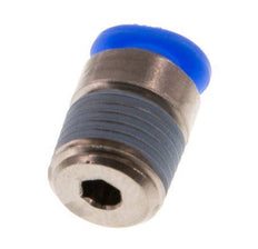 4mm x R1/8'' Steckverschraubung mit Außengewinde Messing/POM NBR Innensechskant Kompaktbauweise [5 Stück]