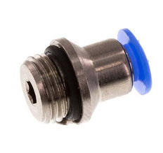 4mm x G1/8'' Steckverschraubung mit Außengewinde Messing/POM NBR Innensechskant Kompaktbauweise [5 Stück]