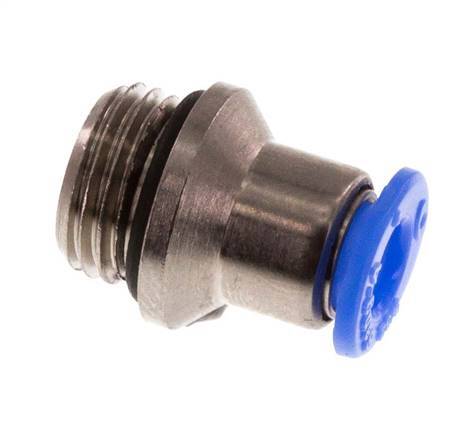 4mm x G1/8'' Steckverschraubung mit Außengewinde Messing/POM NBR Innensechskant Kompaktbauweise [5 Stück]