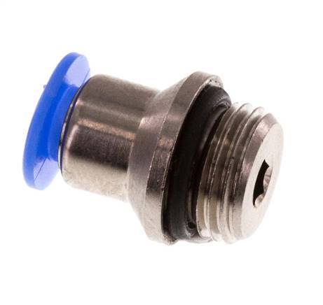 4mm x G1/8'' Steckverschraubung mit Außengewinde Messing/POM NBR Innensechskant Kompaktbauweise [5 Stück]