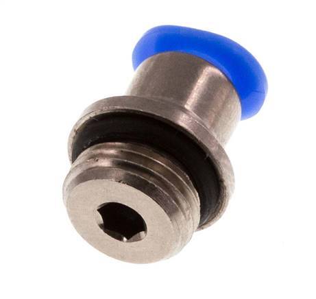 4mm x G1/8'' Steckverschraubung mit Außengewinde Messing/POM NBR Innensechskant Kompaktbauweise [5 Stück]