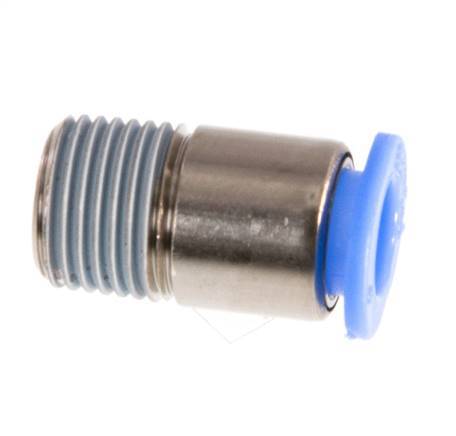 6mm x R1/8'' Steckverschraubung mit Außengewinde Messing/POM NBR Innensechskant Kompaktbauweise [5 Stück]