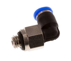 3mm x M 5 90deg Elbow Push-in Fitting with Male Threads Brass/PBT NBR Short Sleeve Rotatable Compact Design [2 Pieces]