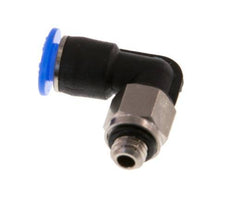 4mm x M 5 90Grad Winkel-Steckverschraubung mit Außengewinde Messing/PBT NBR kurze Hülse drehbar kompaktes Design [2 Stück]