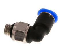 4mm x M 6 90deg Elbow Push-in Fitting with Male Threads Brass/PBT NBR Short Sleeve Rotatable Compact Design [2 Pieces]