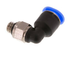 6mm x M 6 90deg Elbow Push-in Fitting with Male Threads Brass/PBT NBR Short Sleeve Rotatable Compact Design [2 Pieces]
