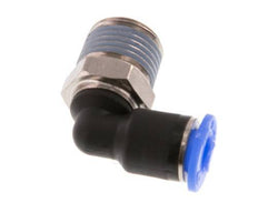 4mm x R1/8'' 90deg Winkel-Steckverschraubung mit Außengewinde Messing/PBT NBR Kurze Hülse Drehbares Kompaktdesign [2 Stück]