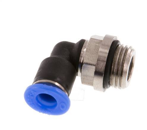 4mm x G1/8'' 90deg Winkel-Steckverschraubung mit Außengewinde Messing/PBT NBR Kurzhülse Drehbares Kompaktdesign [2 Stück]