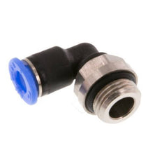 4mm x G1/8'' 90deg Winkel-Steckverschraubung mit Außengewinde Messing/PBT NBR Kurzhülse Drehbares Kompaktdesign [2 Stück]