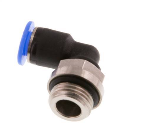 4mm x G1/8'' 90deg Winkel-Steckverschraubung mit Außengewinde Messing/PBT NBR Kurzhülse Drehbares Kompaktdesign [2 Stück]