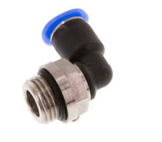4mm x G1/8'' 90deg Winkel-Steckverschraubung mit Außengewinde Messing/PBT NBR Kurzhülse Drehbares Kompaktdesign [2 Stück]