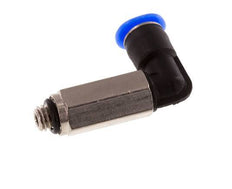 4mm x M 5 90Grad Winkel-Steckverschraubung mit Außengewinde Messing/PBT NBR lange Hülse drehbar kompaktes Design [2 Stück]