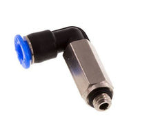 4mm x M 5 90Grad Winkel-Steckverschraubung mit Außengewinde Messing/PBT NBR lange Hülse drehbar kompaktes Design [2 Stück]