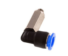 6mm x M 5 90Grad Winkel-Steckverschraubung mit Außengewinde Messing/PBT NBR lange Hülse drehbar kompaktes Design [2 Stück]