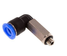 6mm x M 5 90Grad Winkel-Steckverschraubung mit Außengewinde Messing/PBT NBR lange Hülse drehbar kompaktes Design [2 Stück]