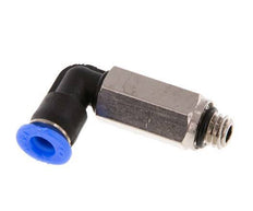4mm x M 6 90° Winkel-Steckverschraubung mit Außengewinde Messing/PBT NBR lange Hülse drehbar kompaktes Design [2 Stück]