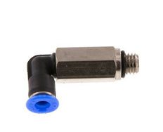 4mm x M 7 90° Winkel-Steckverschraubung mit Außengewinde Messing/PBT NBR lange Hülse drehbar kompaktes Design [2 Stück]