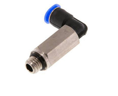 4mm x M 7 90° Winkel-Steckverschraubung mit Außengewinde Messing/PBT NBR lange Hülse drehbar kompaktes Design [2 Stück]