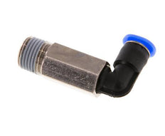 4mm x R1/8'' 90deg Winkel-Steckverschraubung mit Außengewinde Messing/PBT NBR Lange Hülse Drehbares Kompaktdesign [2 Stück]