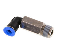 4mm x R1/8'' 90deg Winkel-Steckverschraubung mit Außengewinde Messing/PBT NBR Lange Hülse Drehbares Kompaktdesign [2 Stück]