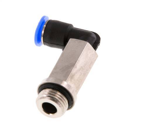 4mm x G1/8'' 90deg Winkel-Steckverschraubung mit Außengewinde Messing/PBT NBR Lange Hülse Drehbares Kompaktdesign [2 Stück]