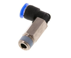 6mm x R1/8'' 90deg Winkel-Steckverschraubung mit Außengewinde Messing/PBT NBR Lange Hülse Drehbares Kompaktdesign [2 Stück]