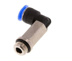 6mm x G1/8'' 90deg Winkel-Steckverschraubung mit Außengewinde Messing/PBT NBR Lange Hülse Drehbares Kompaktdesign [2 Stück]