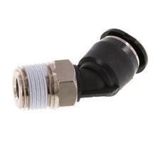 6mm x R1/8'' 45deg Elbow Push-in Fitting with Male Threads Brass/PBT NBR Compact Design
