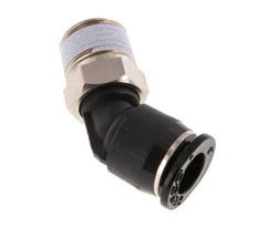 6mm x R1/8'' 45° Winkel-Steckverschraubung mit Außengewinde Messing/PBT NBR Kompakte Ausführung