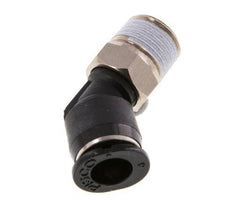 6mm x R1/8'' 45° Winkel-Steckverschraubung mit Außengewinde Messing/PBT NBR Kompakte Ausführung